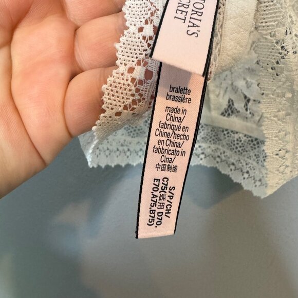 VICTORIA'S SECRET white lace bralette size S - Picture 4 of 6